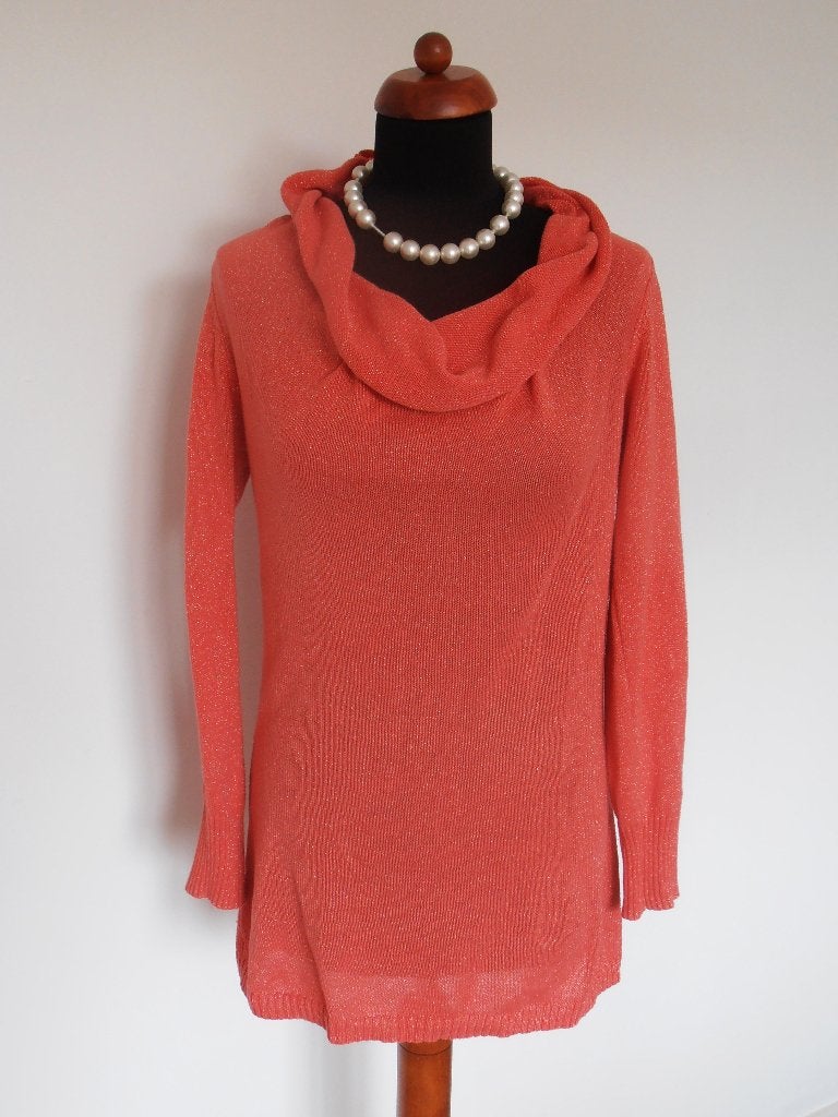 MARK - prachtige oranje met lurex trui / tuniek - 38 (M), Maat 38/40 (M), Verzenden, Oranje, Van der Mark