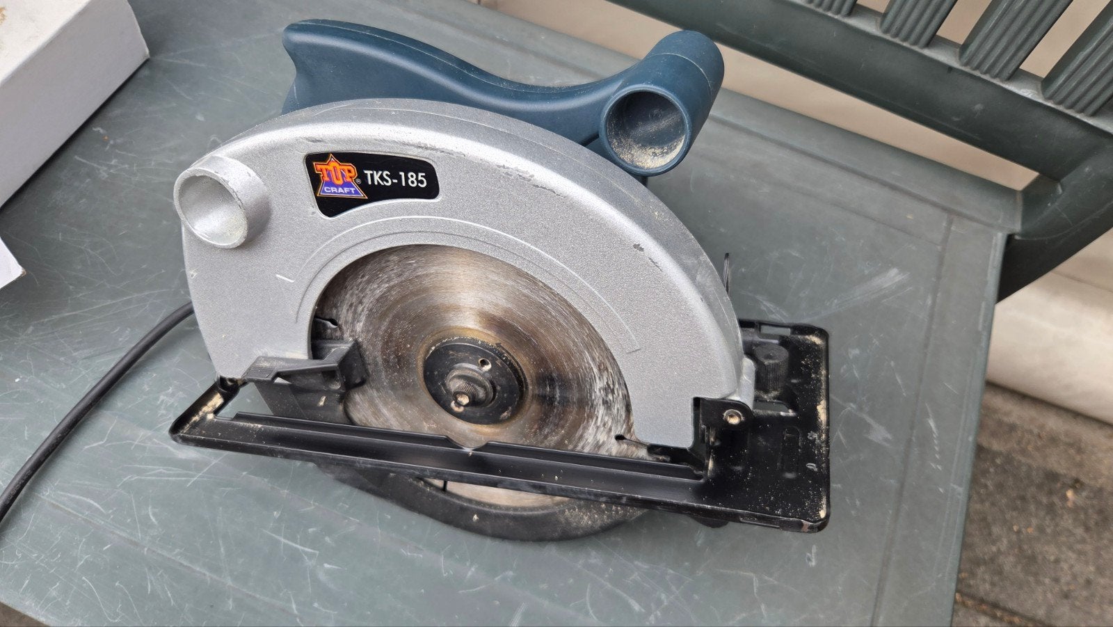 Topcraft cirkelzaag 1200 watt weinig gebruikt, Ophalen, 1200 watt of meer, Cirkelzaag, 30 tot 70 mm