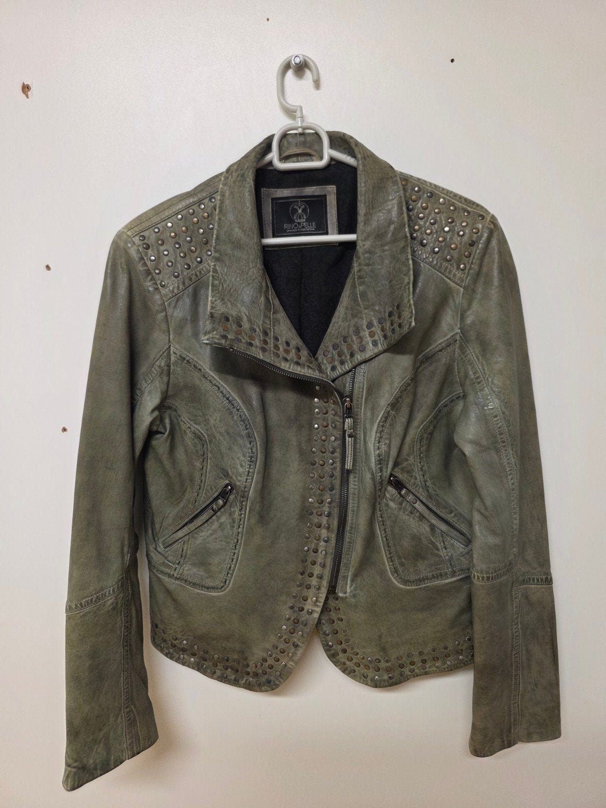 gave Rino& Pelle lams leren biker jas maat 46 ( M, Kleding | Dames, Maat 38/40 (M), Overige kleuren, Ophalen of Verzenden, Zo goed als nieuw