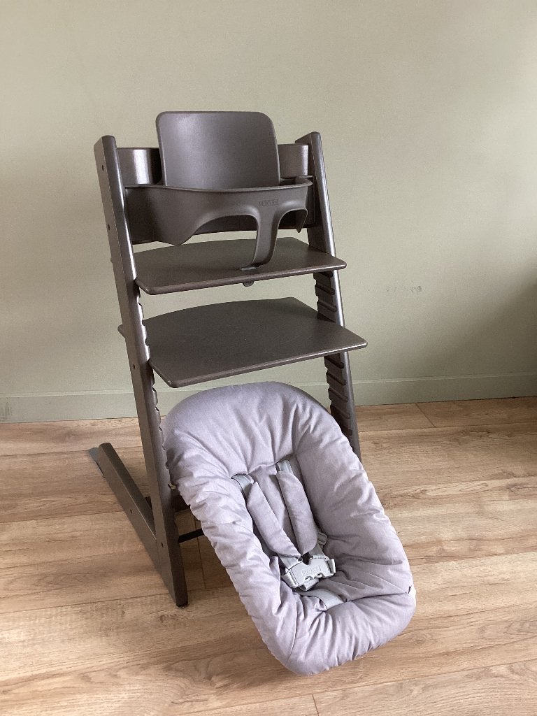 Stokke Tripp Trapp Hazy Grey compleet, Ophalen, Zo goed als nieuw, Meegroeistoel
