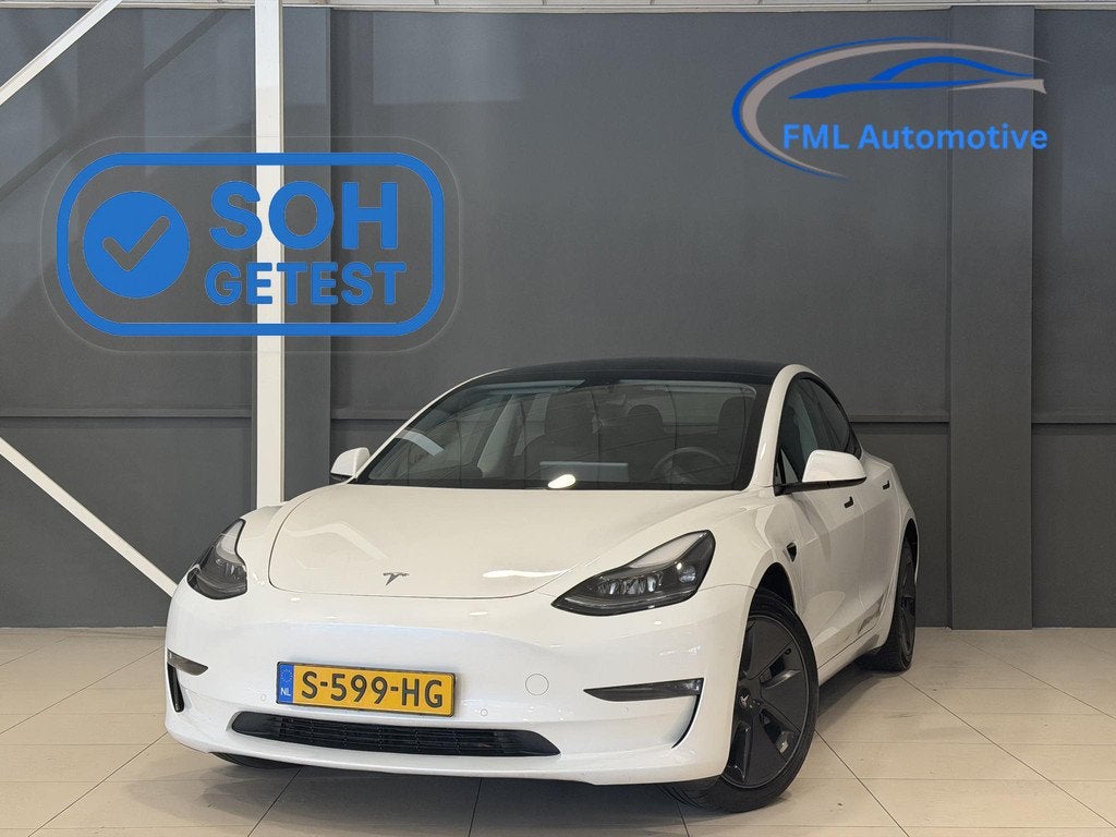 Tesla Model 3 Long Range AWD 75 kWh | Autopilot | Trekhaak |, Auto's, Tesla, Automaat, Stof, Gebruikt, Wit