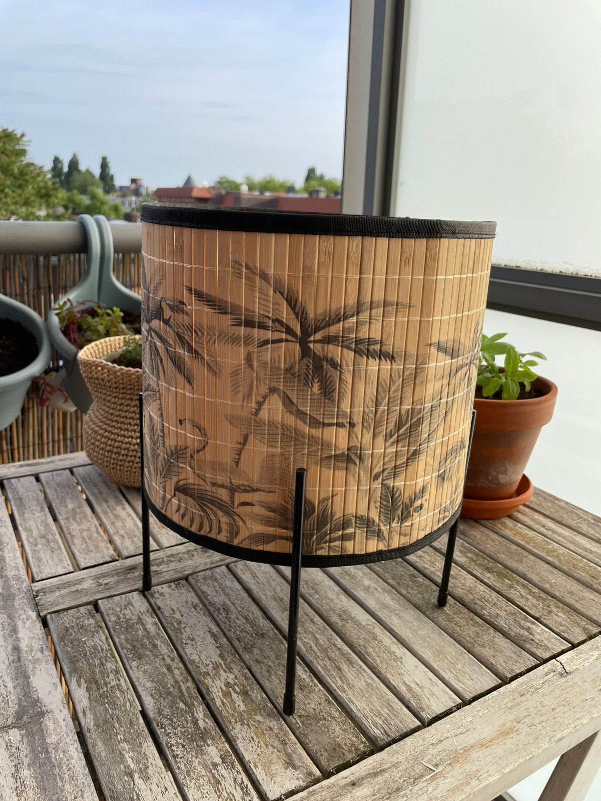Japandi bloempot, Ophalen, Minder dan 30 cm, Rond, Zo goed als nieuw