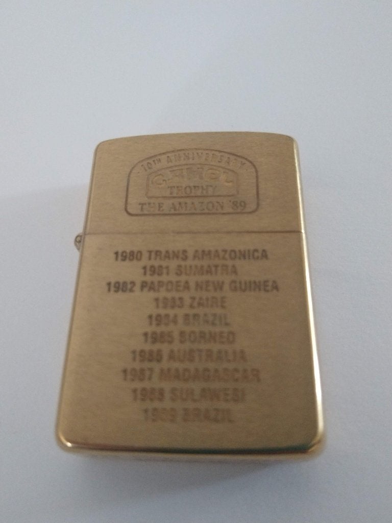 Camel Trophy Zippo 1989, Verzamelen, Ophalen of Verzenden, Zo goed als nieuw, Aansteker