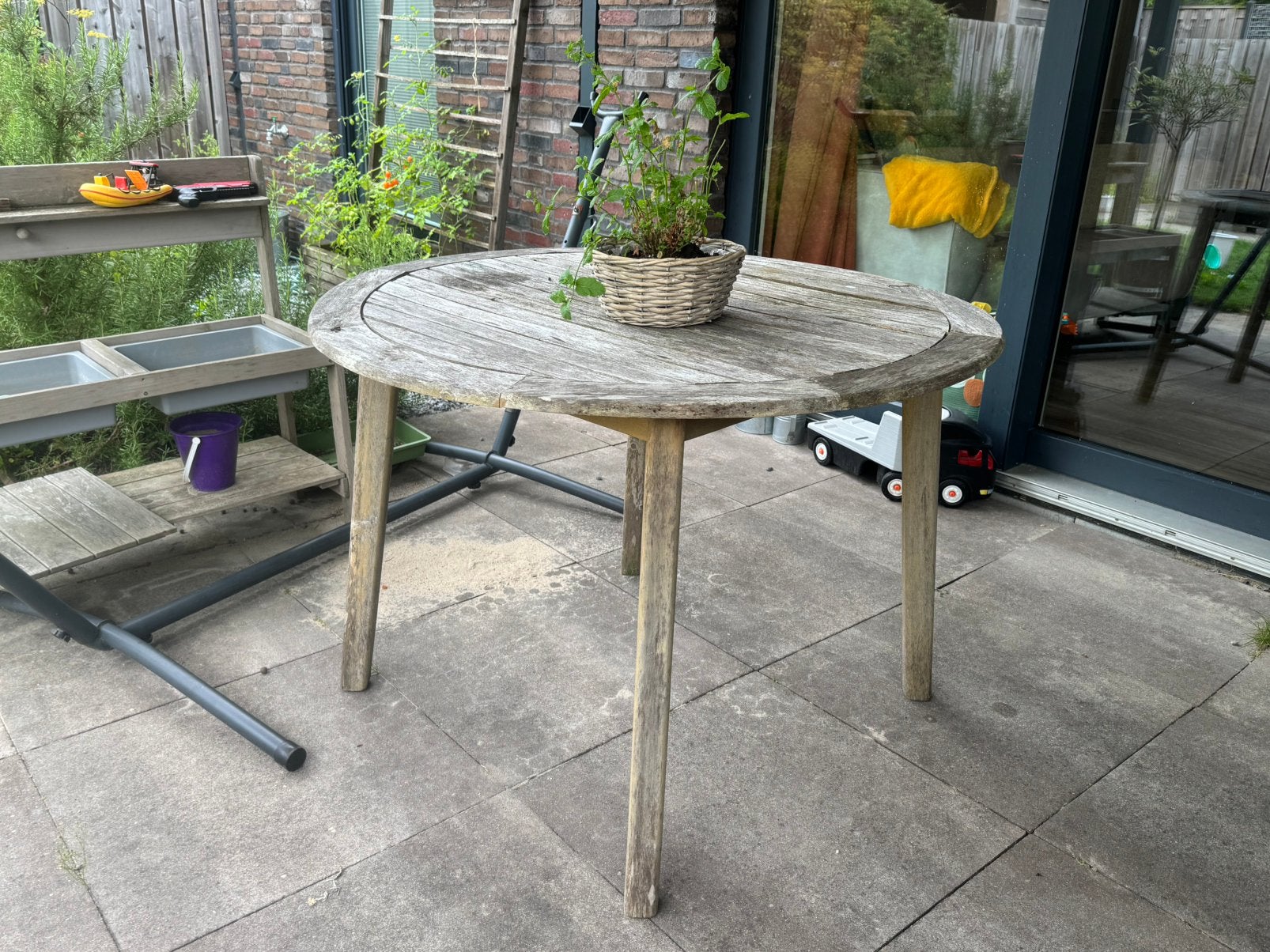 Acacia tuintafel le sud lunas dijon, Ophalen, 4 zitplaatsen, Gebruikt, Eettafel