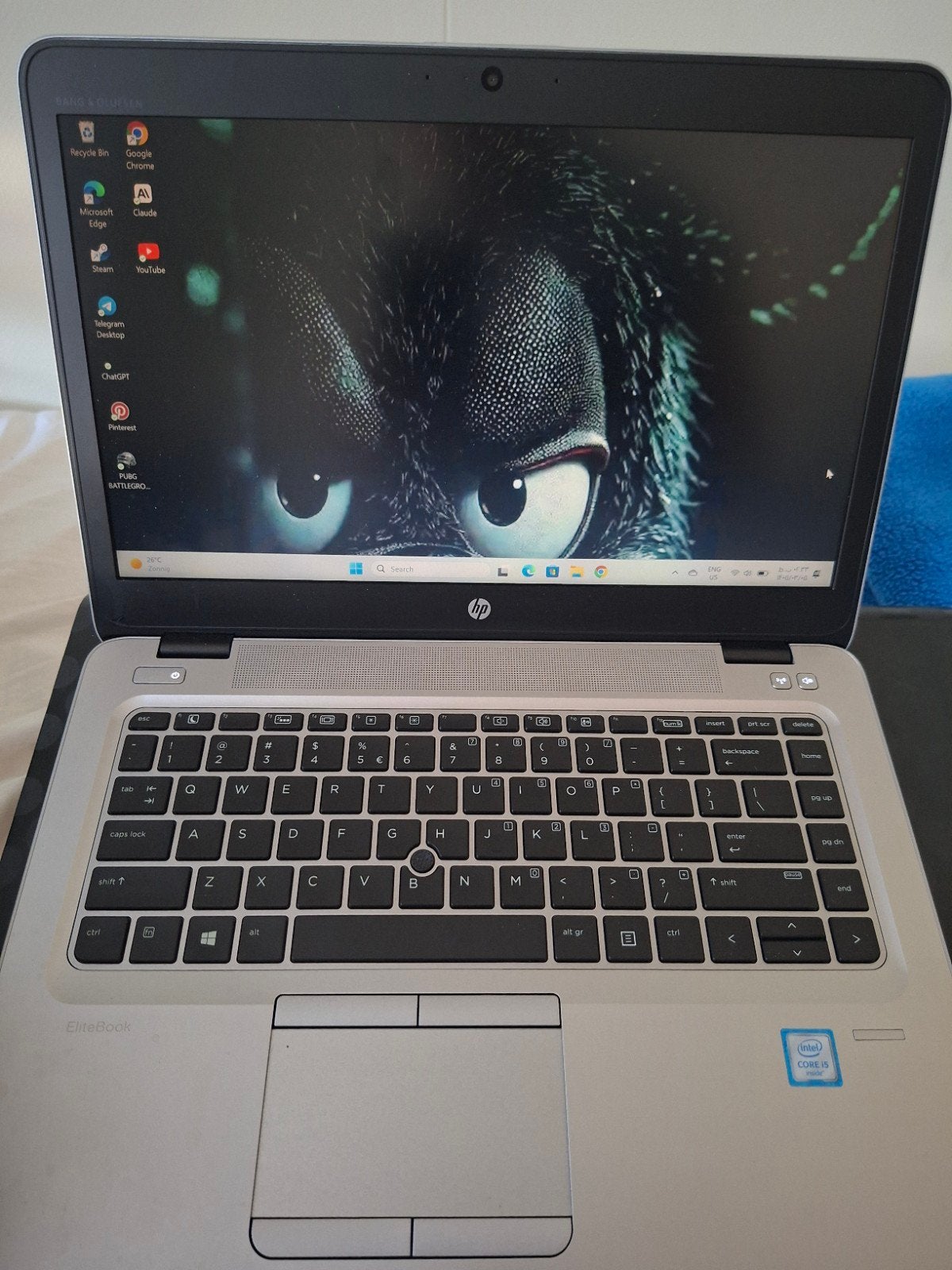 HP EliteBook met Intel Core i5 Processor, Gebruikt, 2 tot 3 Ghz, Qwerty, 8 GB