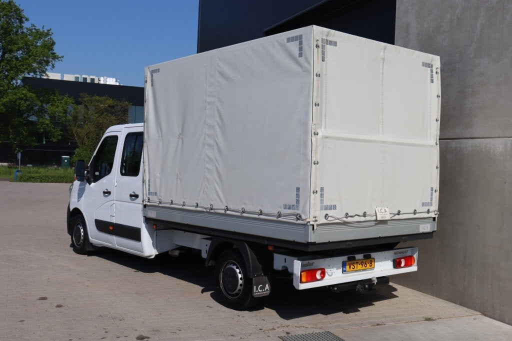 Renault Master 2.3 DCI145 pk Pick Up Dub Cabine met huifopbo, Gebruikt, 4 cilinders, Renault, 7 stoelen