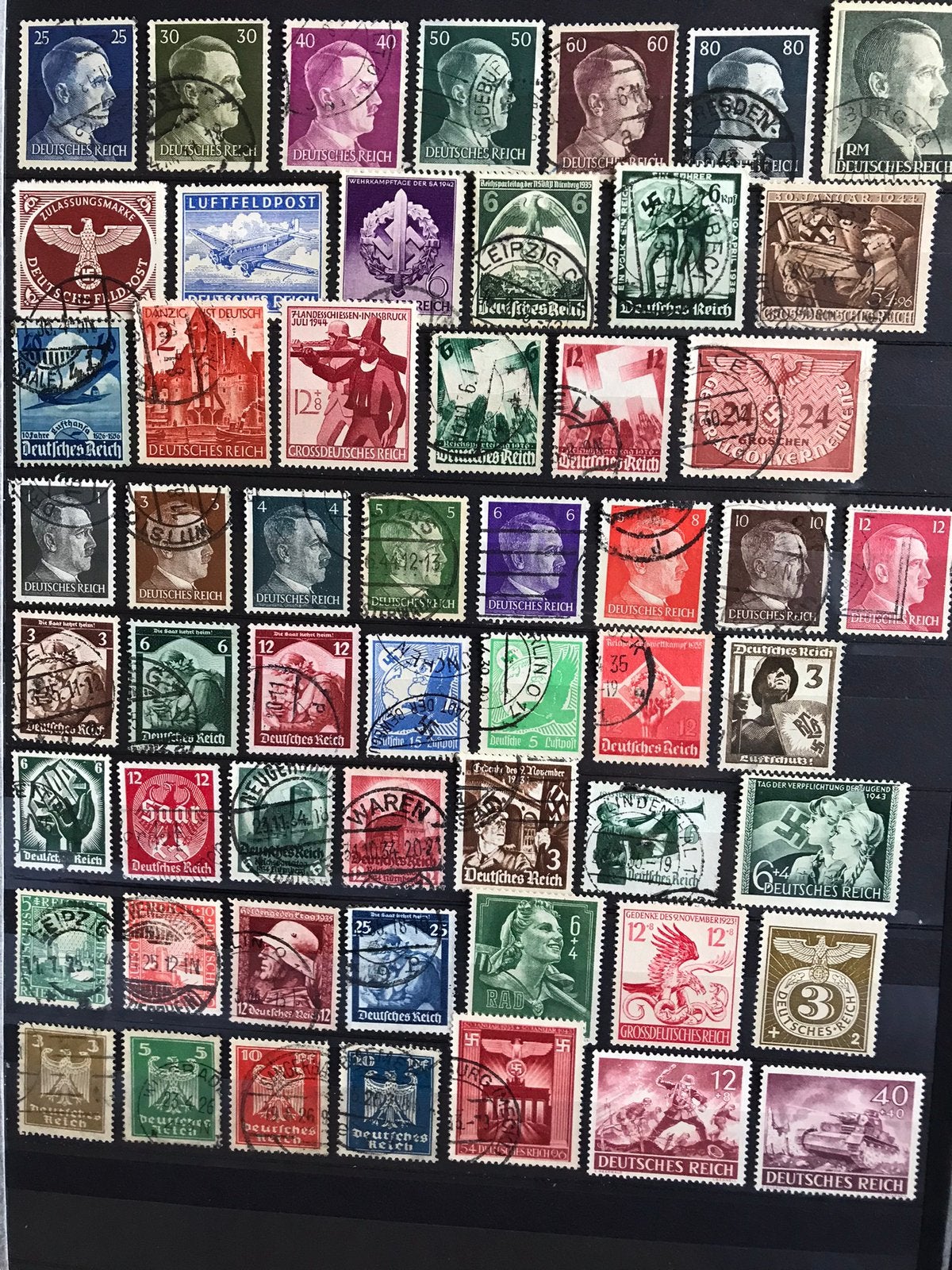 Kavel propaganda zegels nazi Duitsland WO2 periods, Verzamelen, Militaria | Tweede Wereldoorlog, Verzenden, Overige soorten, Duitsland