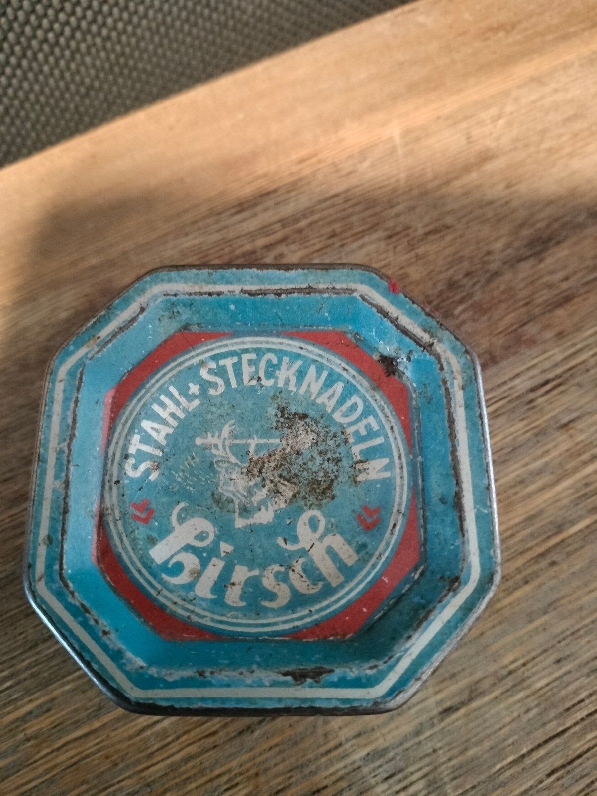 Vintage Hirsch naaldenblikje, Ophalen of Verzenden