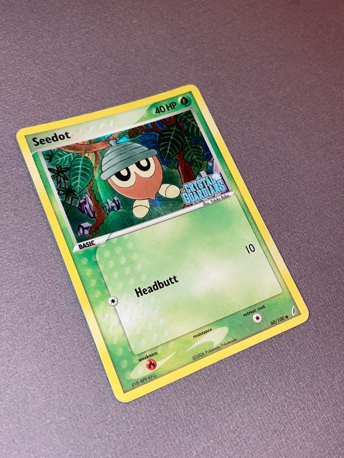 Pokemon Seedot Ex Crystal Guardians Stamped Played, Ophalen of Verzenden, Zo goed als nieuw