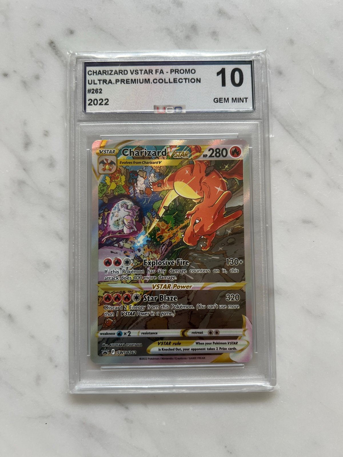 Pokémon Kaarten Charizard VSTAR & Mewtwo VSTAR GEM MINT 10, Hobby en Vrije tijd, Verzamelkaartspellen | Pokémon, Foil, Nieuw, Meerdere kaarten