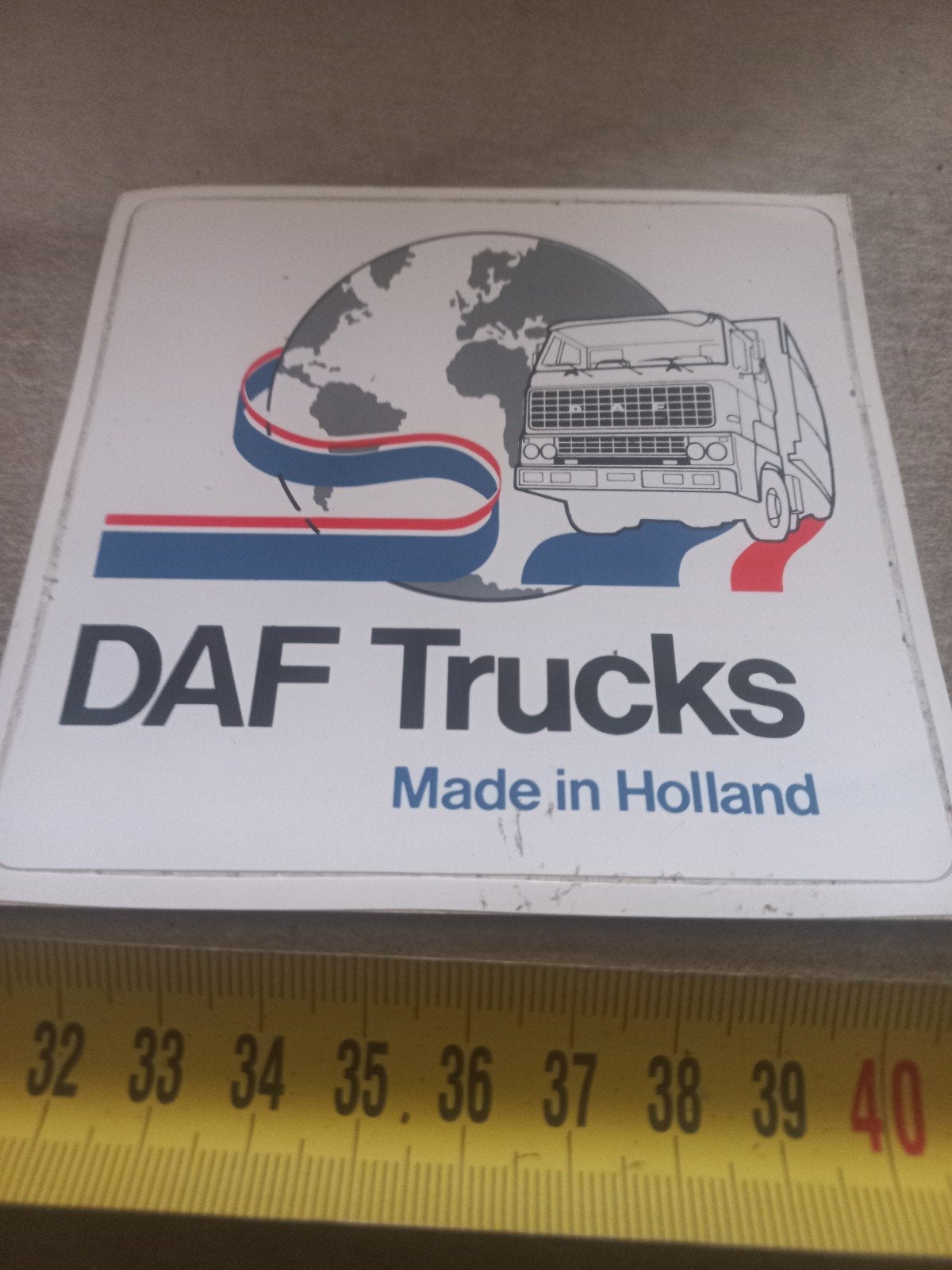 DAF Trucks 'Made in Holland' Vintage Plaatje/Sticker, Ophalen of Verzenden
