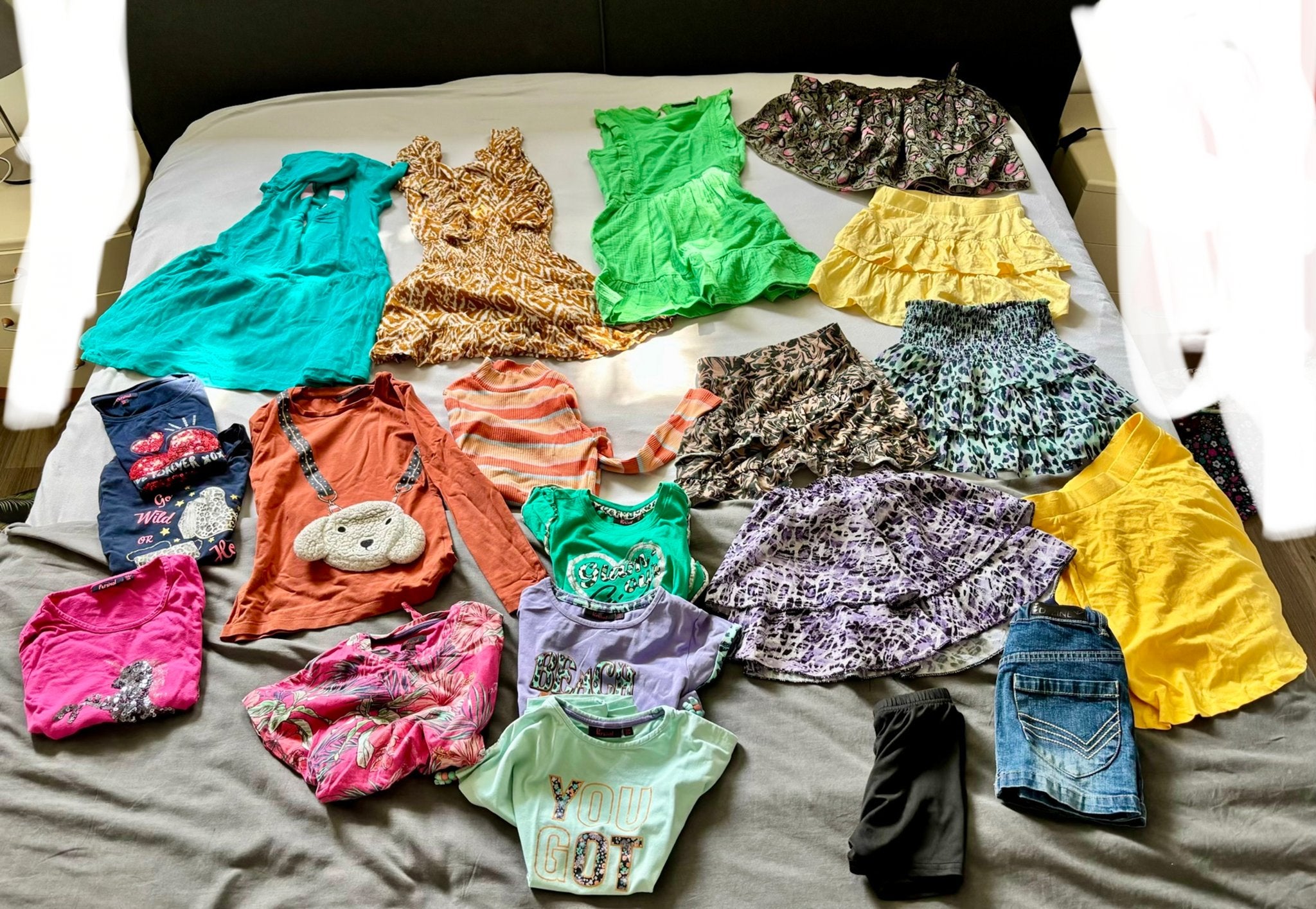 Kledingpakket meisjes maat 128/134 - Zomerkleding, Ophalen of Verzenden, Gebruikt, Maat 128