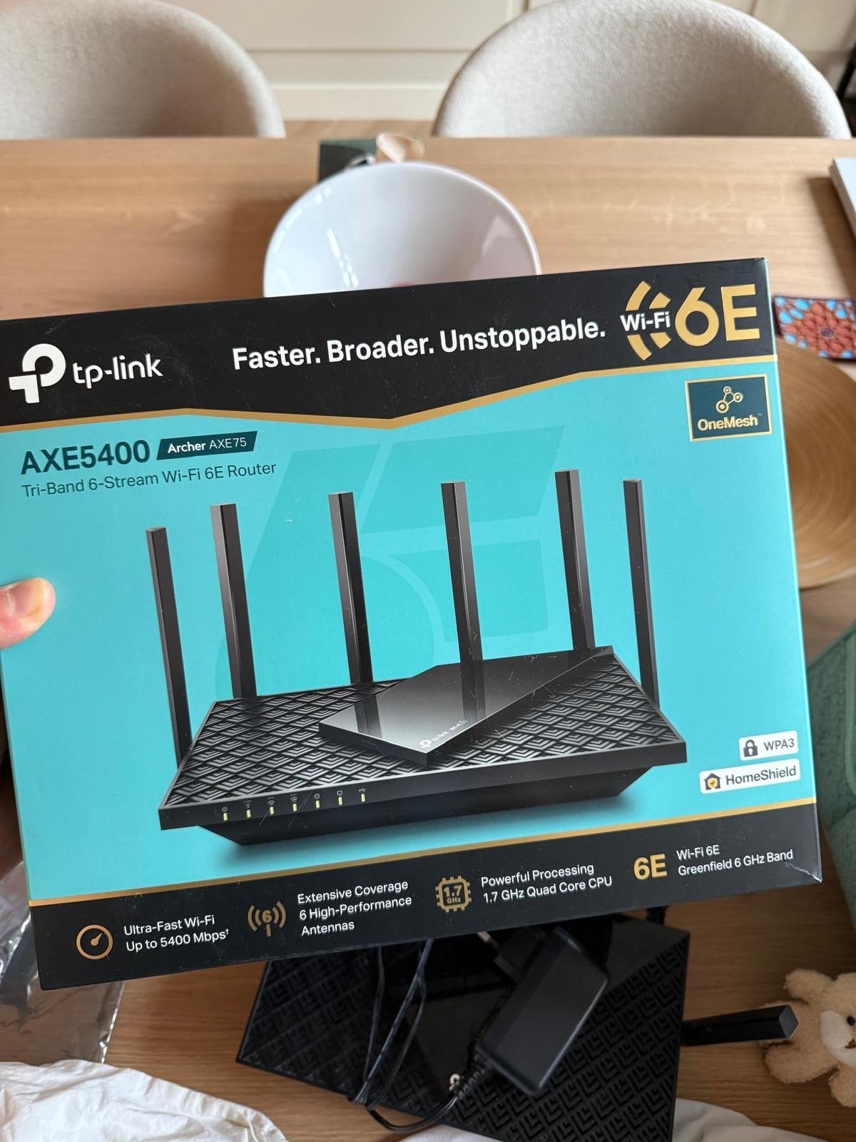 TP-Link AXE5400 Archer AXE75 Tri-Band Wi-Fi 6E Router, Computers en Software, Routers en Modems, Ophalen of Verzenden, Zo goed als nieuw