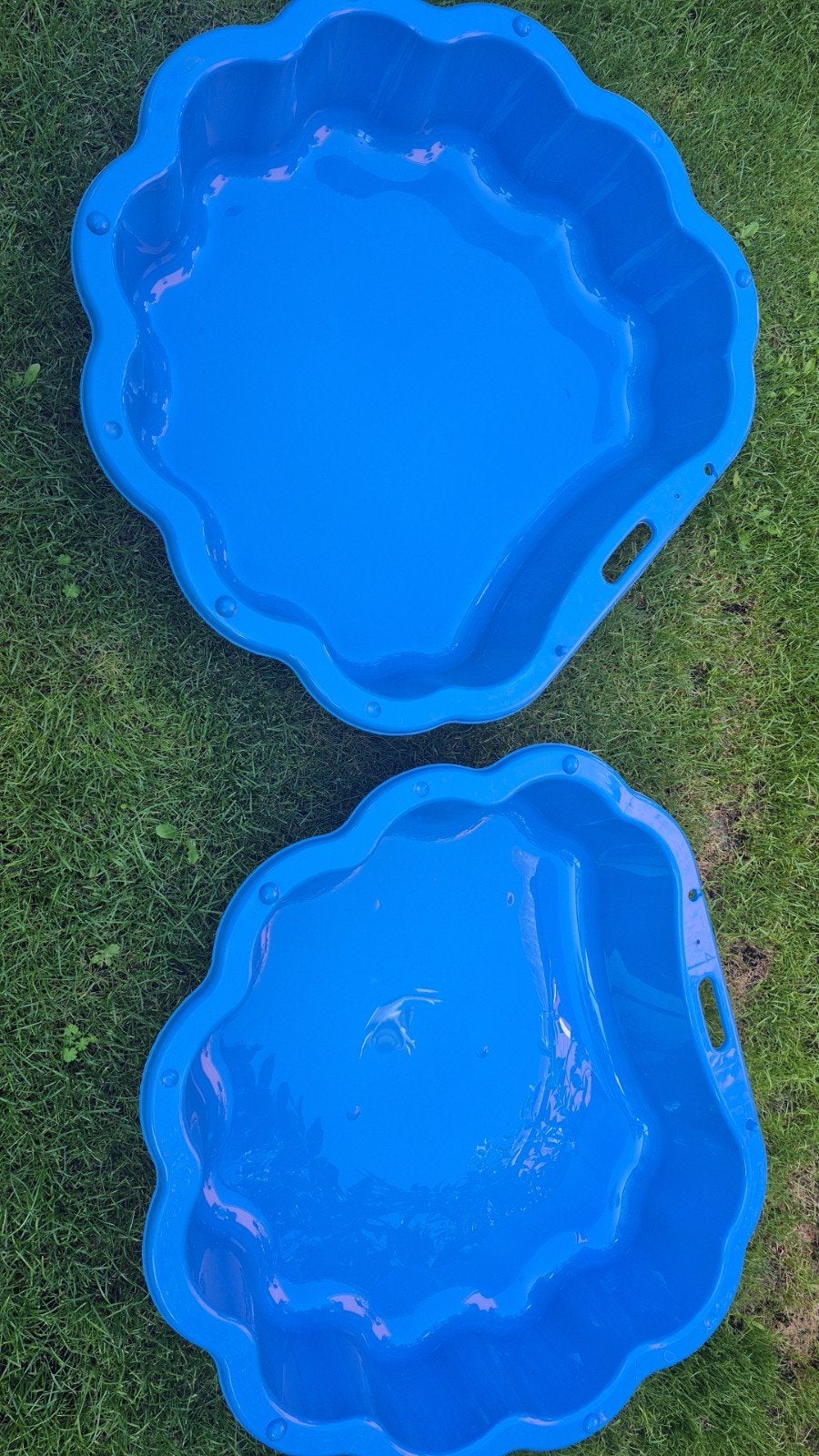 Blauwe schelp zandbak/zwembad - 2 stuks, Ophalen, Nieuw