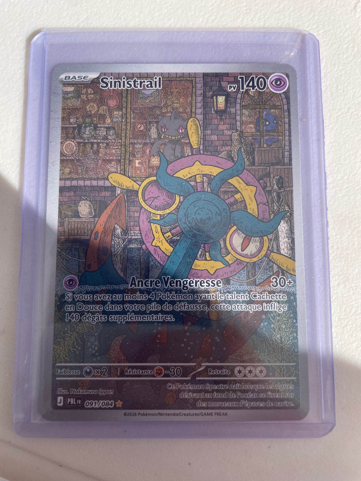 Sinistrail (Bannette) 091/084 - Pokémon Kaart, Ophalen of Verzenden, Zo goed als nieuw, Losse kaart