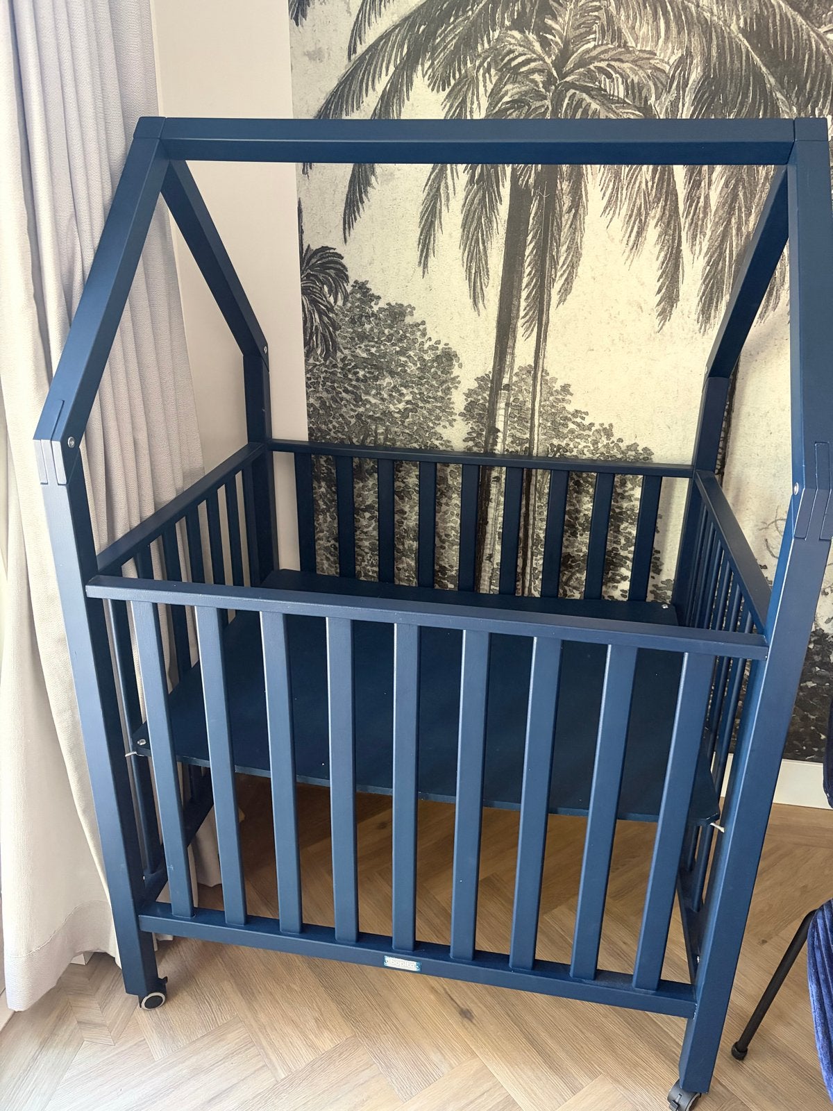 Bopita Box Donkerblauw met Wieltjes, Kinderen en Baby's, Boxen, Ophalen, Gebruikt, Rond, Wieltjes