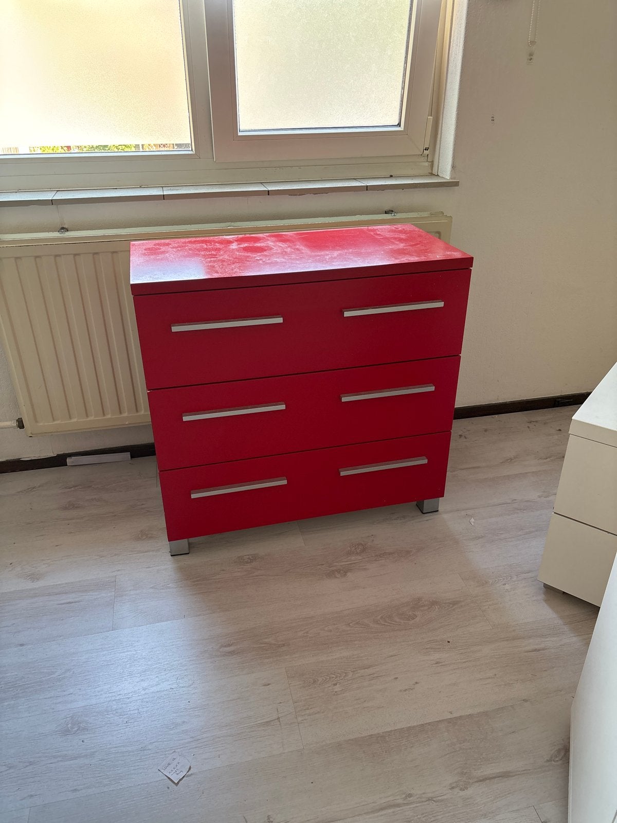 Rode ladekast - 76,5x80x40 cm, Ophalen, Gebruikt, 50 tot 100 cm, Minder dan 100 cm