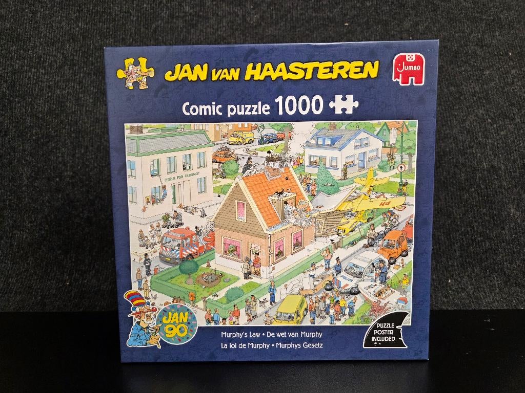 Jan van Haasteren. NIEUW!! De wet van Murphy en Fijne 90e!, Ophalen of Verzenden, 500 t/m 1500 stukjes, Nieuw, Legpuzzel