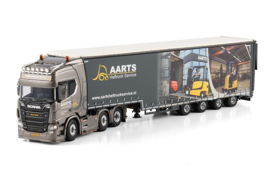 WSI  SCANIA R HIGHLINE SEMI WITH CURTAIN AND RAMPS AARTS, Ophalen of Verzenden, Nieuw, Bus of Vrachtwagen, Wsi