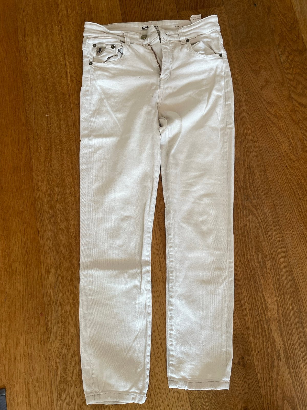 Lois Jeans Beige/Wit - Maat 27/L32, Ophalen of Verzenden, Gedragen, Wit, W27 (confectie 34) of kleiner