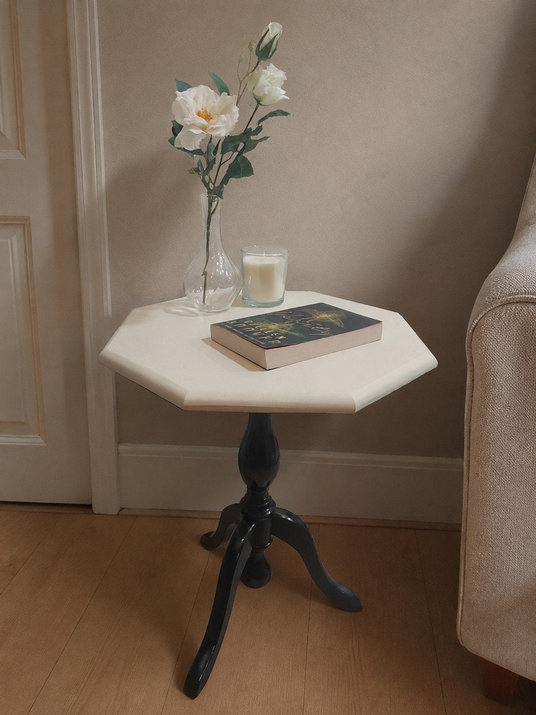 Houten bijzettafeltje, Ophalen, Minder dan 55 cm, Zo goed als nieuw, Overige vormen