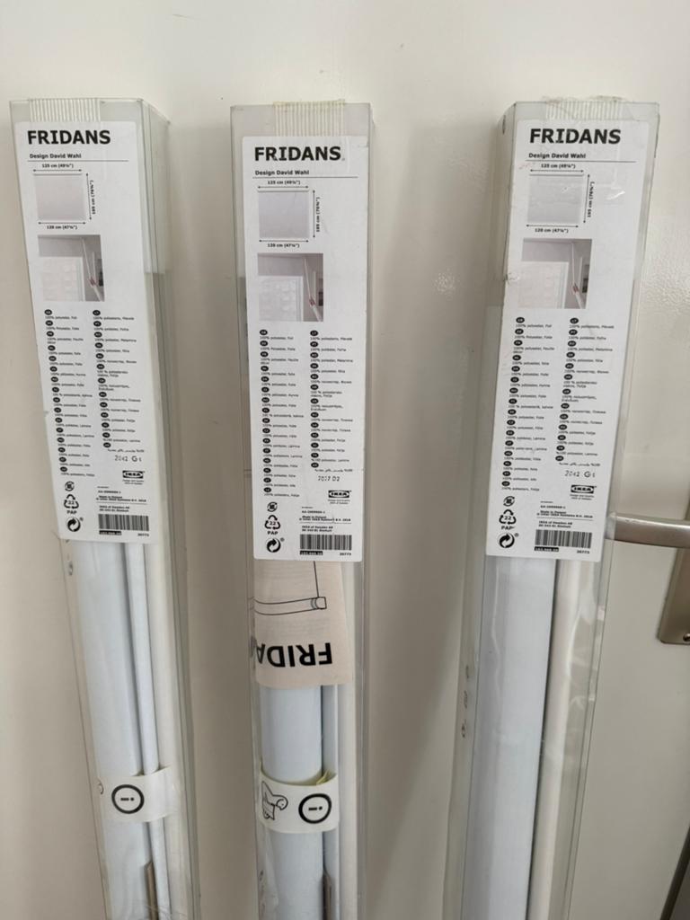Fridans wot rolgordijn ikea 120x195 prikd oer stuk, 100 tot 150 cm, Wit, Nieuw, Ophalen of Verzenden