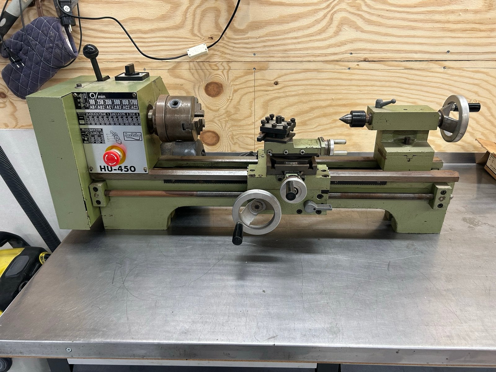 Huvema HU-450 Metaaldraaibank met accessoires, Doe-het-zelf en Verbouw, Draaibanken, Ophalen, Gebruikt, Metaaldraaibank, 500 tot 1000 mm