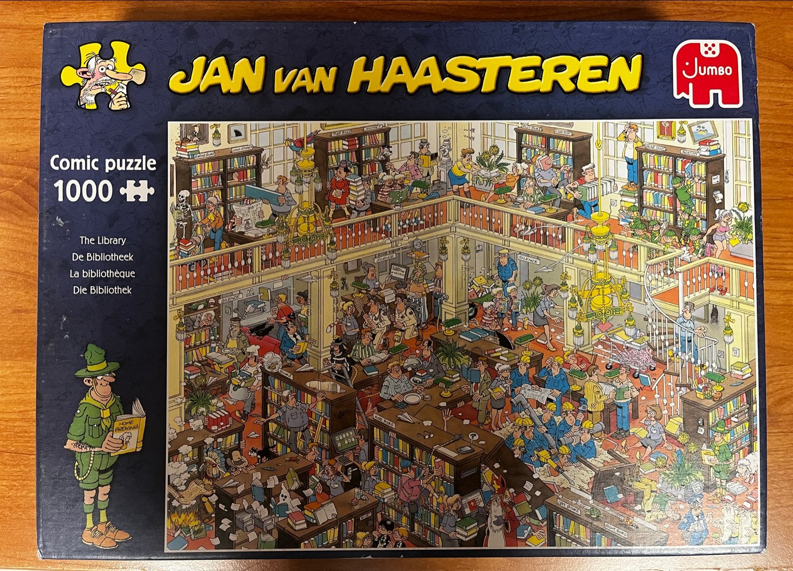 Jan van Haasteren - De Bibliotheek - 1000 stukjes, Ophalen of Verzenden, 500 t/m 1500 stukjes, Zo goed als nieuw, Legpuzzel