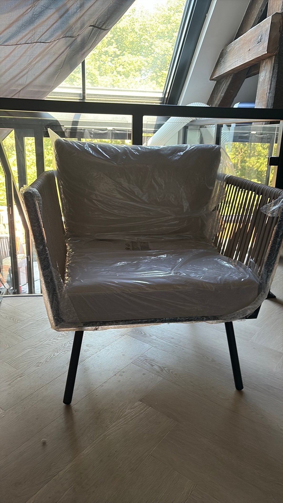 Wakefield tuinstoel Montana beige textileen, Ophalen, Zo goed als nieuw, Textileen