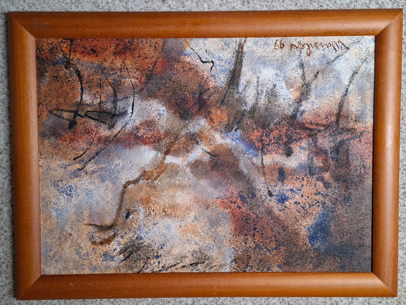 Abstract Schilderij 'The Hunters' gesigneerd P. Vassilev '99, Antiek en Kunst, Ophalen