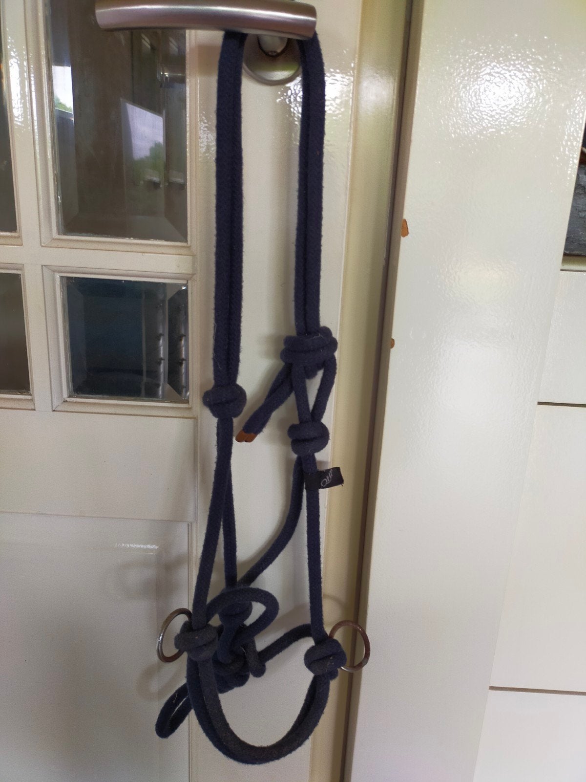Twee touw halsters, bruin ( nooit gebruikt) en donkerblauw., Dieren en Toebehoren, Paarden en Pony's | Overige Paardenspullen