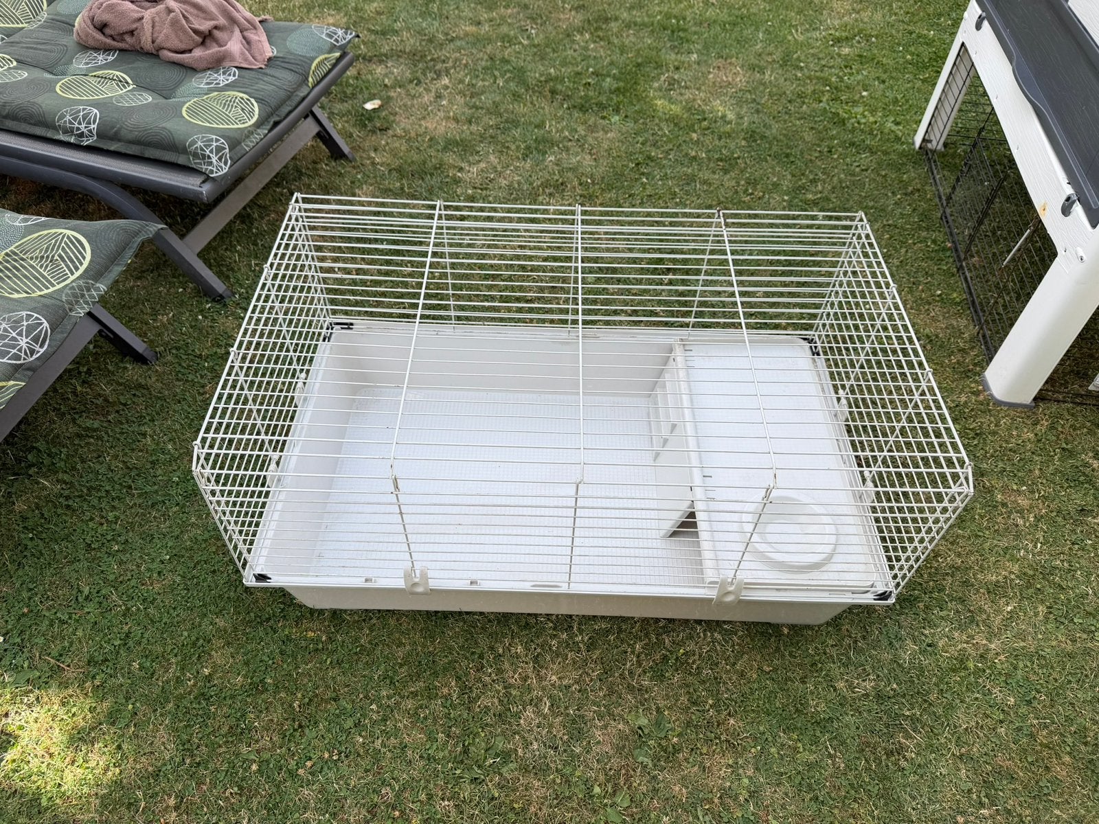 Konijnenhok van Ferplast en draagbaar kooitje, Dieren en Toebehoren, Knaagdieren en Konijnen | Hokken en Kooien, Hamster, Zo goed als nieuw