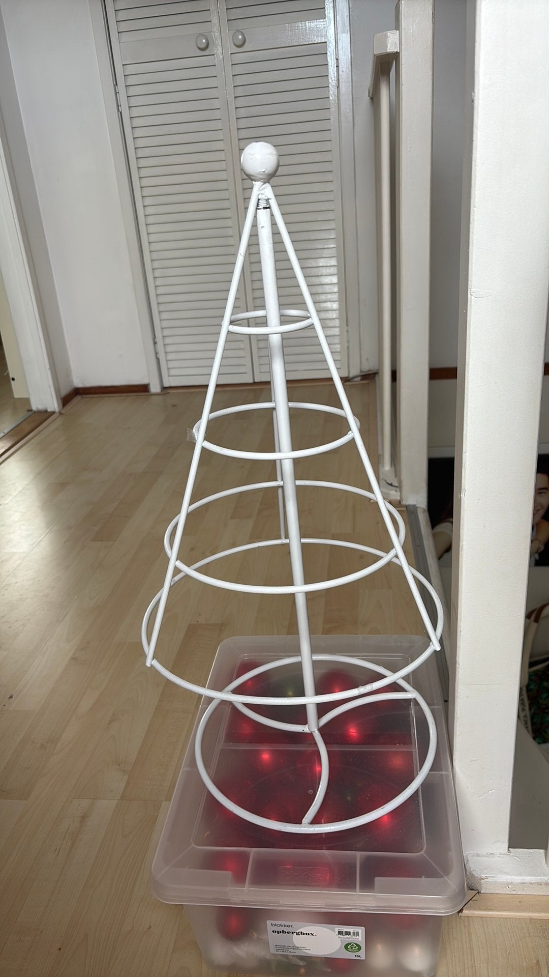 Kerst boom van ijzer wit 60 cm, Huis en Inrichting, Ophalen of Verzenden, Zo goed als nieuw