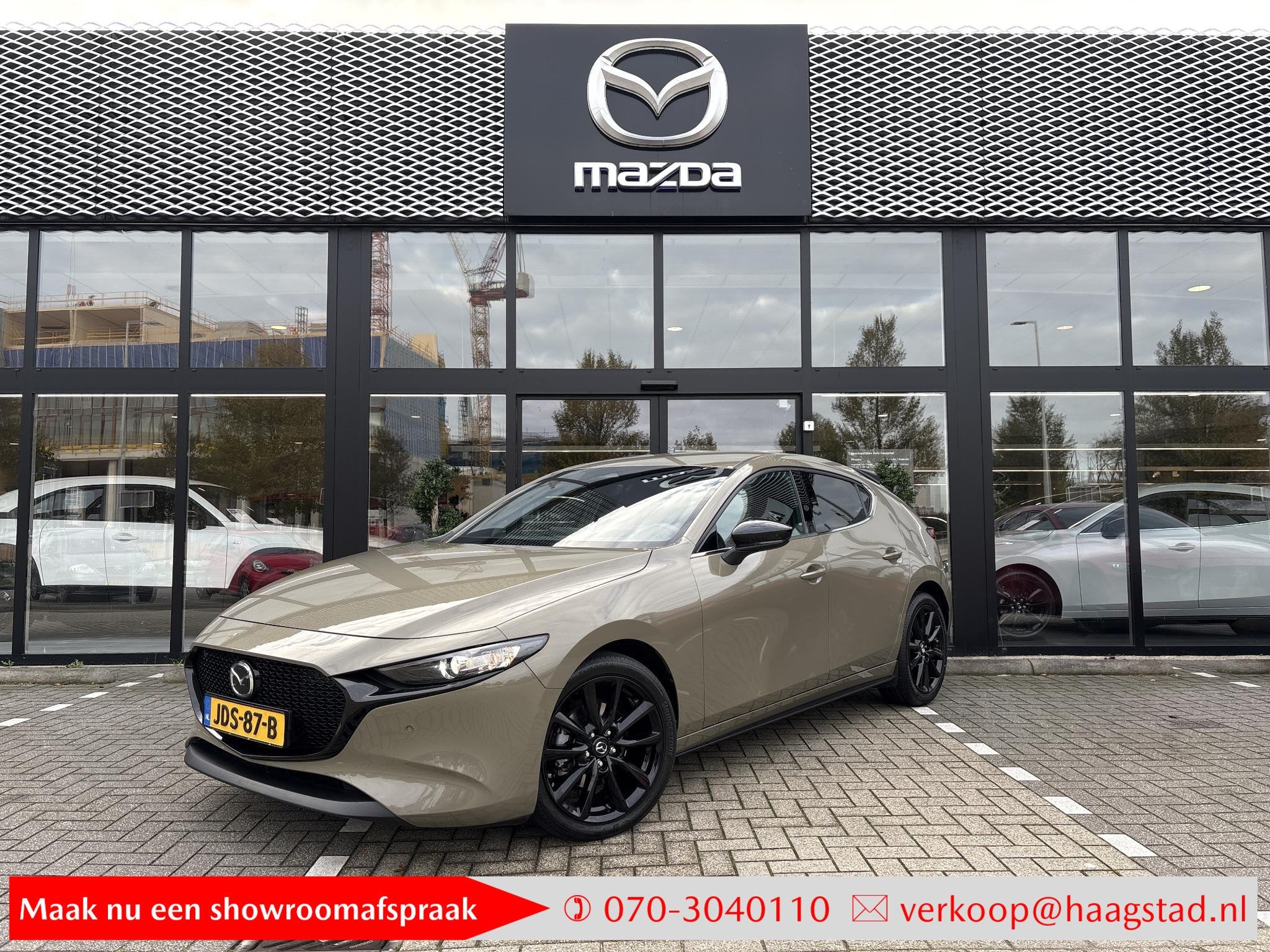 Mazda 3 2.0 e-SkyActiv-X M Hybrid 186 Nagisa BTW Auto / Gara, Auto's, Verwarmde buitenspiegels, Bruin, Origineel Nederlands, Bedrijf