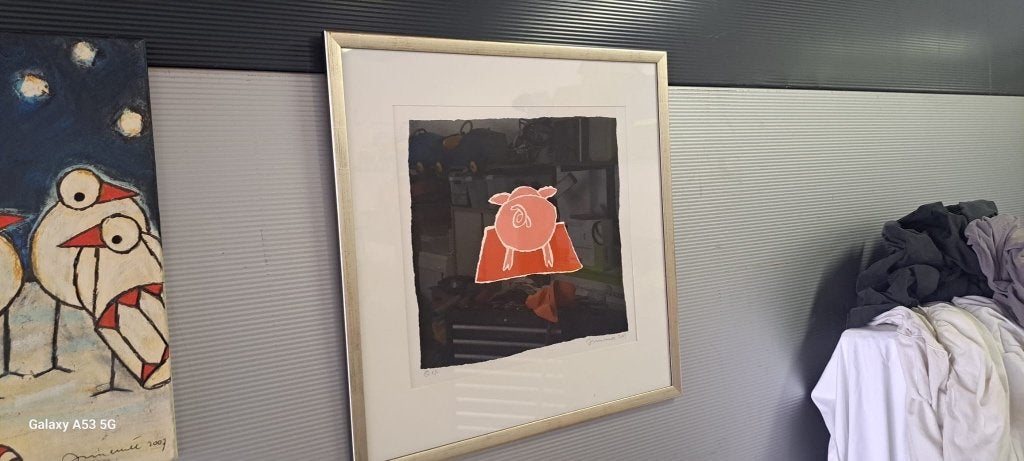 Schilderij Hans innemee, Antiek en Kunst, Ophalen, Overige onderwerpen