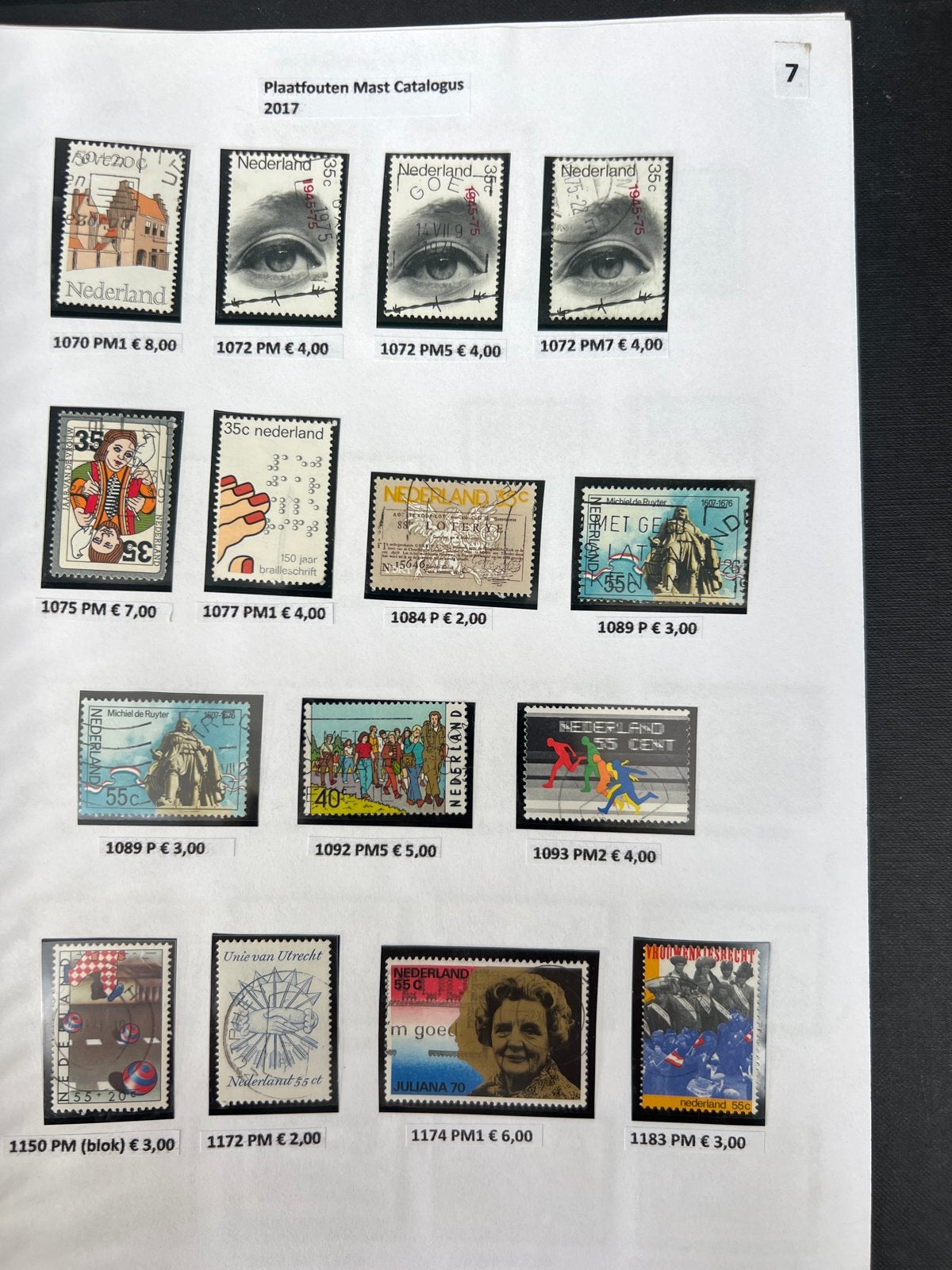 Postzegels Nederland - Plaatfouten Mast Catalogus 2017, Ophalen of Verzenden, Na 1940, Gestempeld