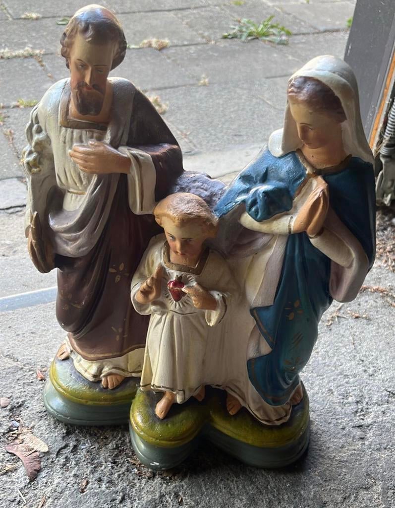 Heilige Familie Beeld - Jozef, Maria en Jezus, Antiek en Kunst, Antiek | Religie, Ophalen