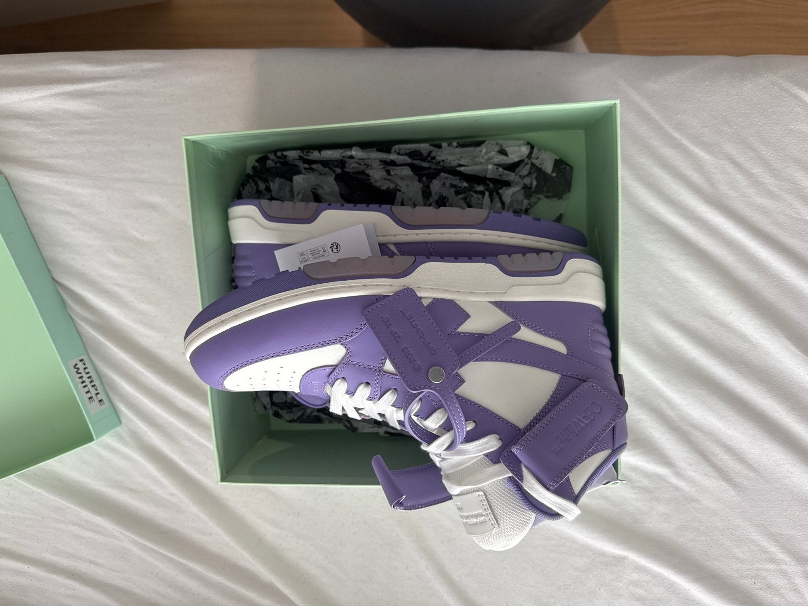 Off-White Out Of Office Sneakers Paars/Wit - Maat 42, Ophalen of Verzenden, Nieuw, Overige kleuren, Sneakers of Gympen