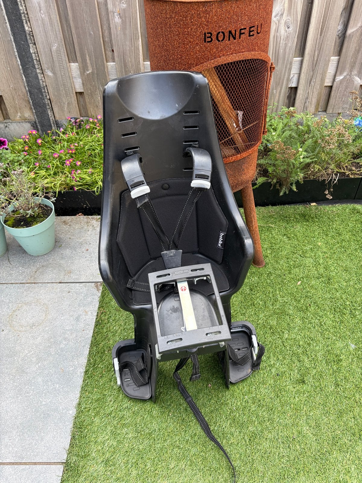 Bobike achterzitje voor kinderfiets - Zwart, Ophalen, Achterzitje, 9 t/m 18 kg, Gebruikt