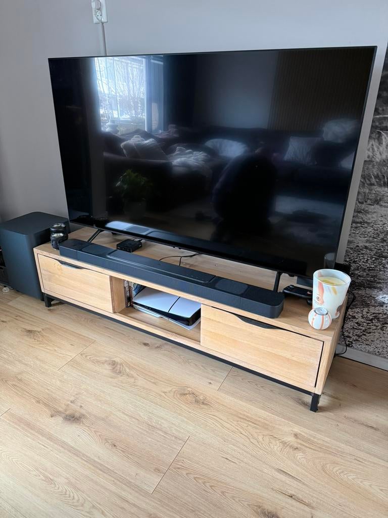 Goossens tv kast eikenhout €150, Ophalen of Verzenden, Zo goed als nieuw, 25 tot 50 cm, Minder dan 100 cm