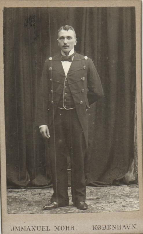 CDV - Man, artiest - Immanuel Mohr - Kopenhagen, Gebruikt, Verzenden, Foto, Buitenland