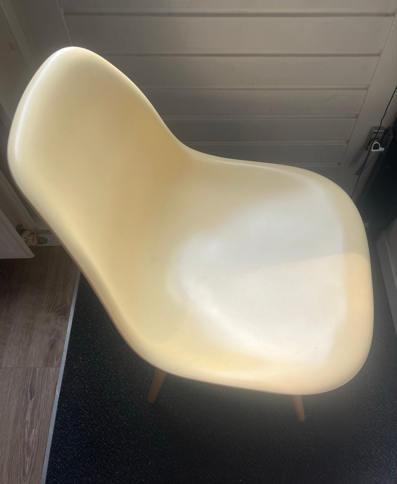 Set van 6 Eames model stoelen - Crème/Geel, Ophalen, Kunststof, Gebruikt, Overige kleuren