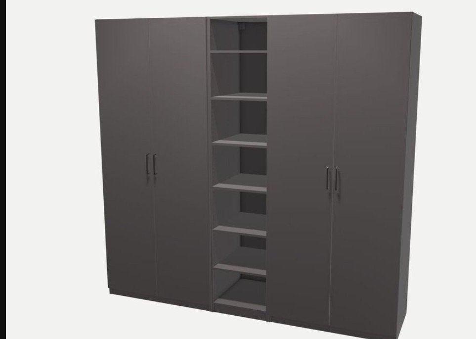 Ikea Pax Kast - Grijs - Zo goed als nieuw, Ophalen, Zo goed als nieuw, 50 tot 75 cm, 200 cm of meer