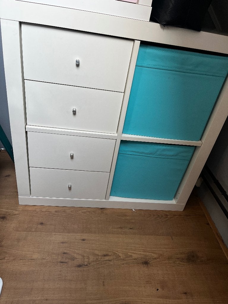 IKEA kallax kast met lades en inzet bakken, Ophalen, Gebruikt, 50 tot 100 cm, Minder dan 100 cm