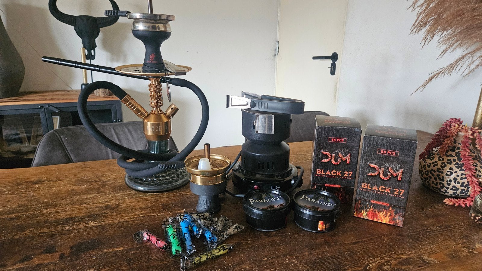 Amy deluxe sisha, Verzamelen, Rookartikelen, Aanstekers en Luciferdoosjes, Ophalen of Verzenden, Zo goed als nieuw, (Water)pijp