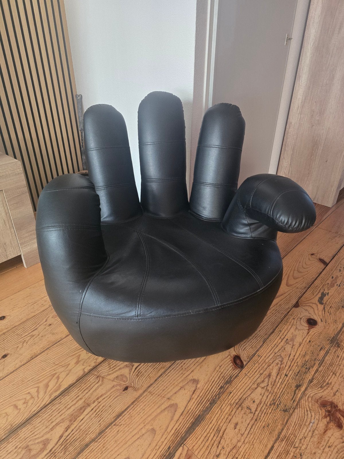 Unieke Handstoel, Ophalen, Gebruikt, Zwart, Leer
