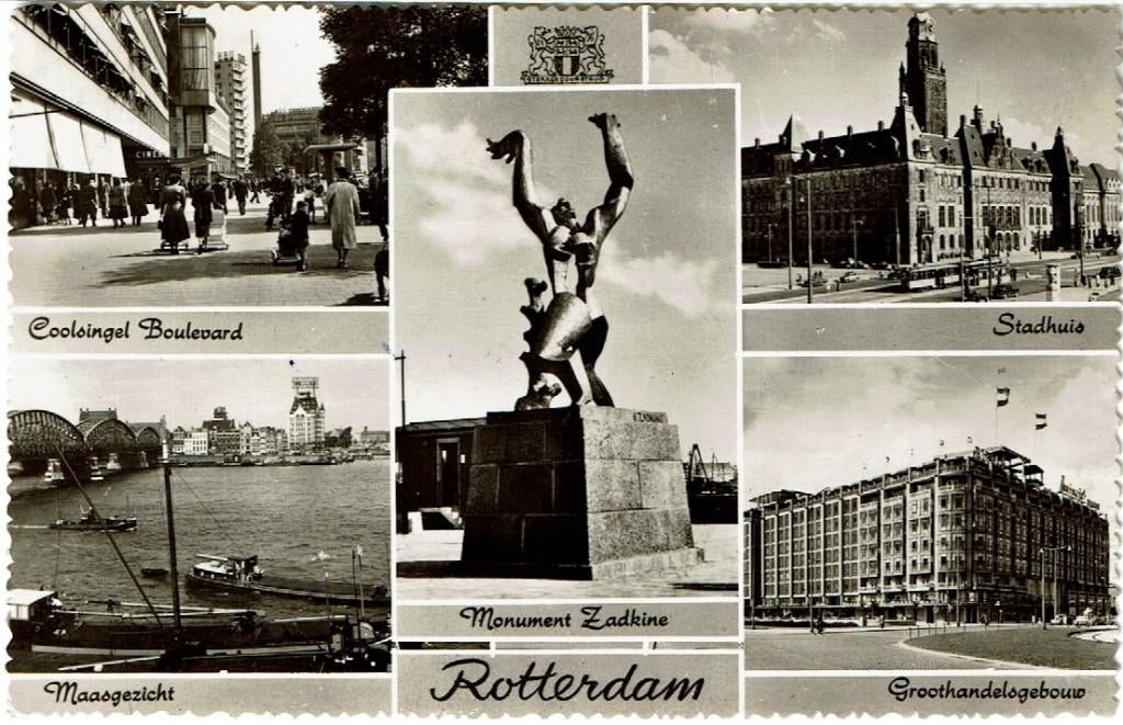 Rotterdam - 5-luik., Verzamelen, Ansichtkaarten | Nederland, Ophalen of Verzenden, 1960 tot 1980, Gelopen, Zuid-Holland