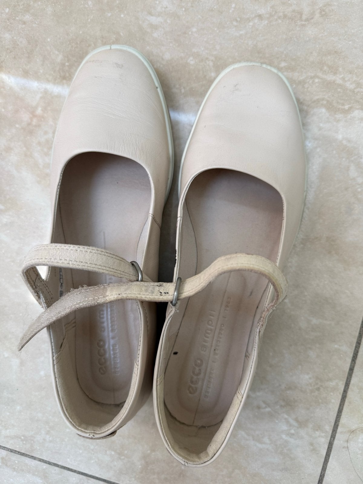 ECCO Ballerina's - Maat 39 - Beige, Ophalen of Verzenden, Gedragen, Beige, Ballerina's