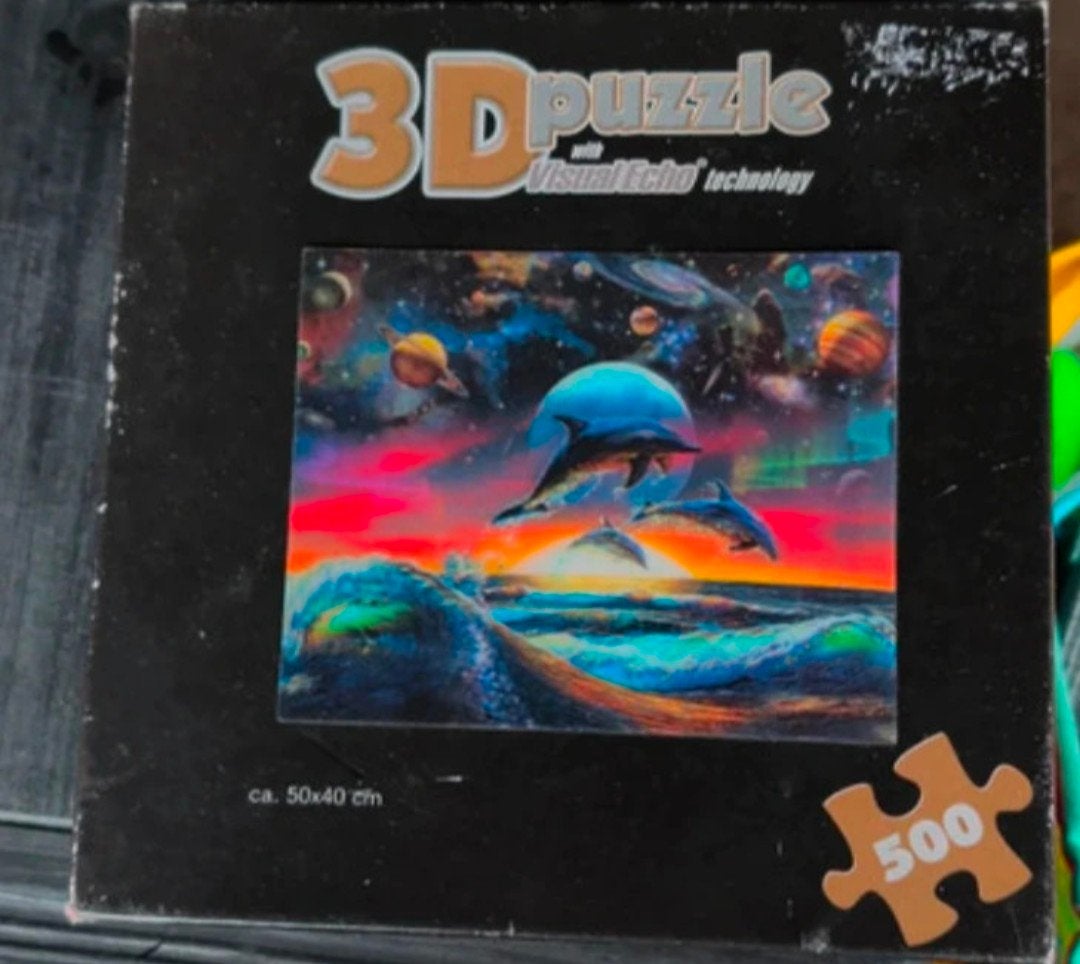 3D Puzzel Dolfijnen en Planeten - 500 stukjes, Ophalen, 500 t/m 1500 stukjes, Gebruikt, Rubik's of 3D-puzzel