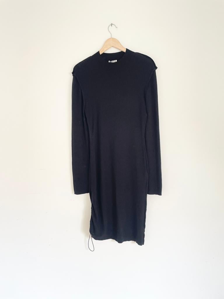 Aalto | architecturale wollen jurk | S/M | np €400, Zwart, Ophalen of Verzenden, Zo goed als nieuw, Maat 36 (S)